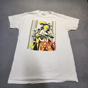Cowboy Bebop Shirt Mens Large White Anime Sunrise Funimation Graphic Tee Japan